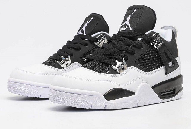 Air Jordan Retro 4 Grade AAA Black White [Cheap Jordans Shoes 4 72]